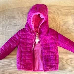 Cat & Jack Fuchsia Quilted Puffer Jacket
